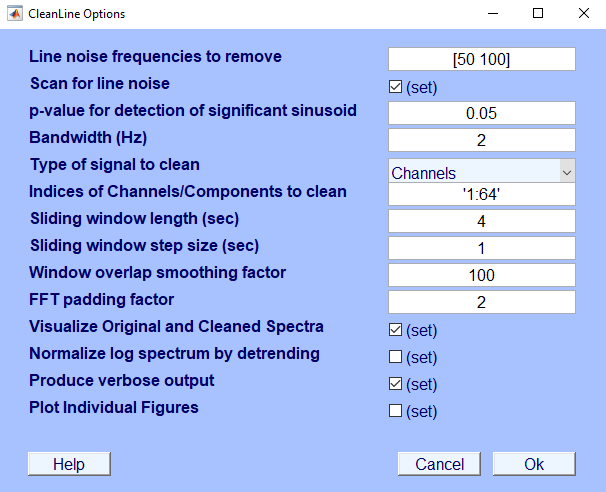 CleanLineOptions